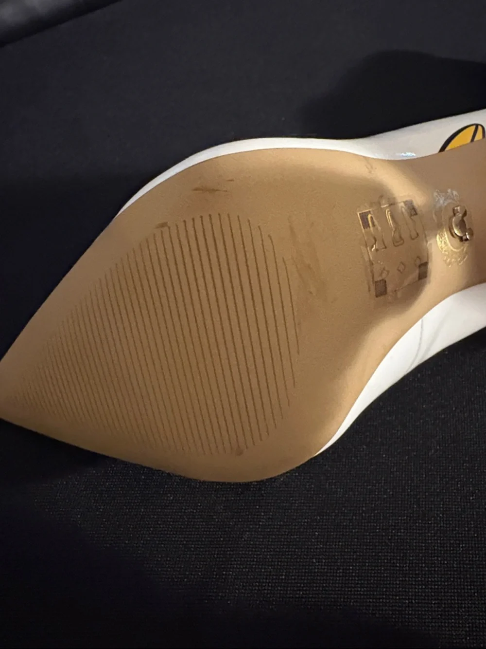 Aldo White Patent Pumps with Mickey Mouse Graphic - Picture 4 of 11